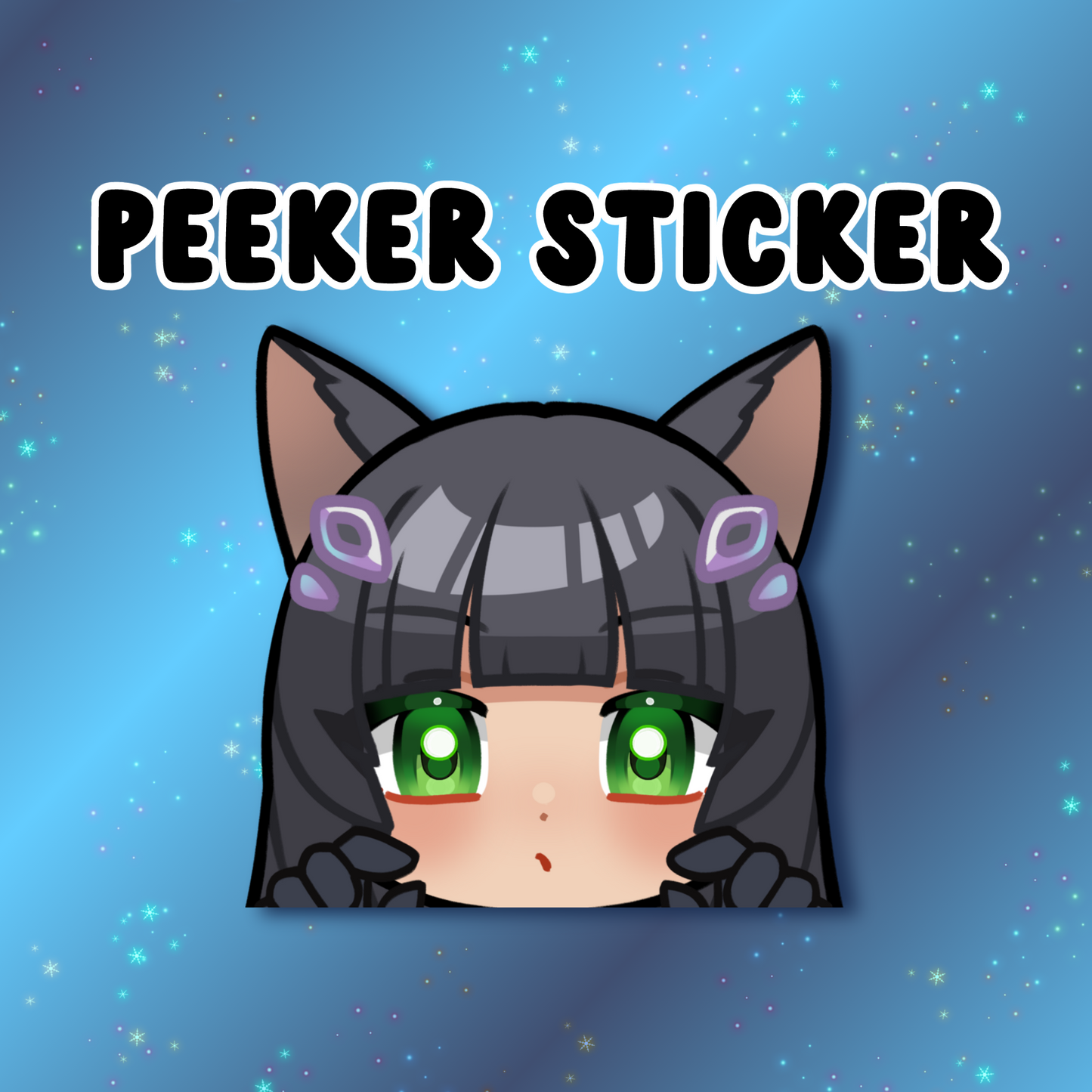 Angel's Sword Peeker Stickers
