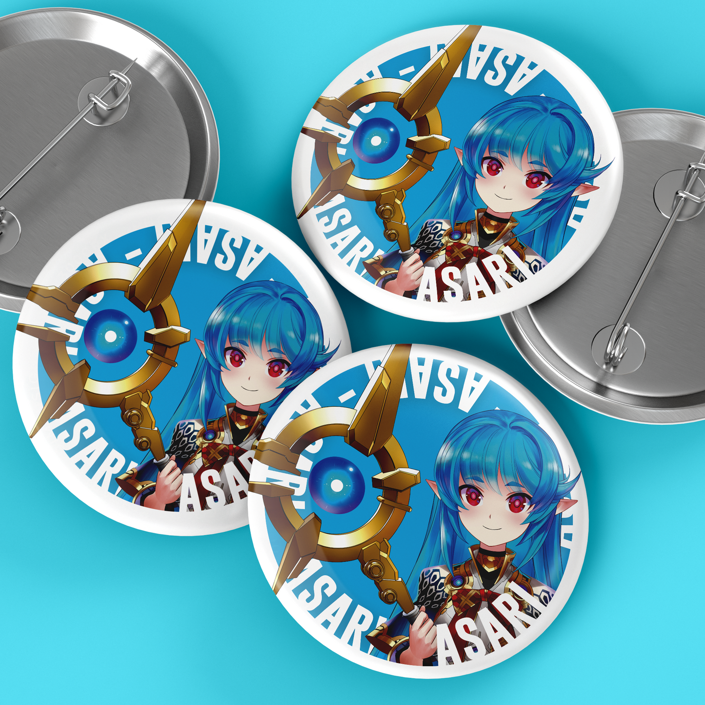 Asari Pin-back Button