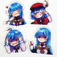Leaflit & Asari 3" Emote Stickers